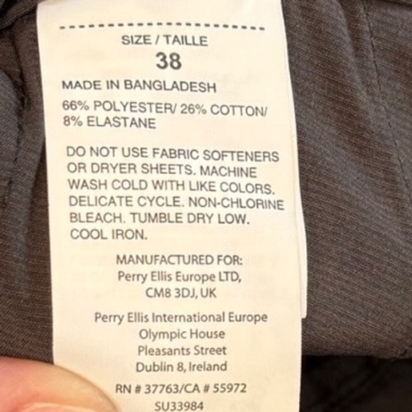 NWT PGA Tour Course Comfort, 4-Way Stretch, Black, Size 38 - Picture 7 of 11